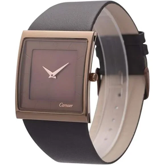 Mens Watch Men\'s Square Watches for Men Fashion Minimalist Quartz Wrist Brown Mens Watch Men main image 2